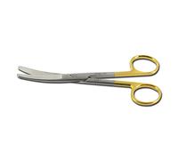 GIMA, Forbici Metzenbaumin in Carburo di Tungsteno, curve, punte smusse, con lame salde che garantiscono un'elevata precisione ai chirurghi, 14,5 cm, 26504