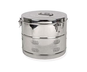 GIMA 26685 Drum Inox Ø 340 x H 340 mm, 1 Pezzo