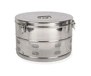 GIMA 26688 Drum Inox Ø 340 x H 240 mm, 1 Pezzo