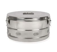 Gima 26689 Drum per Sterilizzazione in Acciaio, 340 mm Diametro, 180 mm Altezza