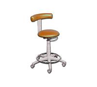 GIMA 27535 Sgabello con anello Poggiapiedi, Albicocca Metallizzato