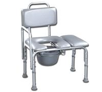 Gima, Sedia da bagno con seduta e schienale imbottiti, adatto per agevolare l'utenza disabile ad utilizzare i servizi igienici, 27758