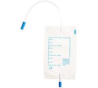 GIMA 28707 Sacca Urine da Gamba Tubo con Valvola Antireflusso, 750cc, 10 cm Diametro, 30 Pezzi, Trasparente