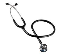 Gima, Duofono Classic Dual Head pediatrico, stetoscopio con padiglione e archetto in acciaio inox con doppia molla interna, nero, 32516