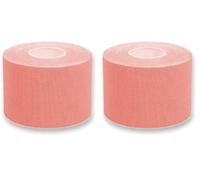 Gima 34751 Taping Kinesiologia, 5 m x 5 cm, Beige (Confezione da 2)
