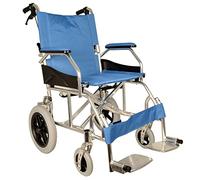 Gima Carrozzina in alluminio Queen, in tessuto azzurro, struttura a doppio incrocio, leggera, 43250