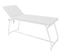 GIMA 44453 Lettino da Visita, Portata 120 Kg, Verniciato Bianco, Materasso Bianco
