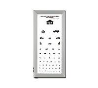 Gima - Ottotipo Ultrapiatto a LED, Tavola Optometrica Ultrapiatta, Modello Decimale Misto, da 3 metri, Area Visualizzazione 25,5 x 63 cm