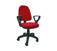 GIMA 45070 Sedia Cuneo, con Braccioli, Tessuto Rosso (TN 050), 1 Pezzo