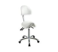 GIMA 45261 Sgabello Ergo, con Schienale, Bianco