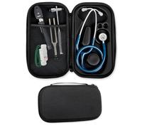 GIMA Astuccio Porta Fonendo, Custodia Rigida Protettiva per Stetoscopio a Tubo Singolo Classico, Interno Preformato, Tasca Interna per Accessori e Maniglia Esterna, Nero, 28 x 16 x 5 cm