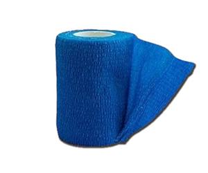 GIMA - Bende elastiche colorate Previtnt in tessuto non tessuto, autoadesiva, blu, 10 cm x 4,5 m, confezione 10 pezzi, 34738