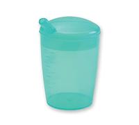 Gima - Bicchiere con Coperchio Separato e Beccuccio, per Anziani e Disabili, Autoclavabile, Graduato 25 ml, Capacità 250 ml, Conf. da 210 pz.