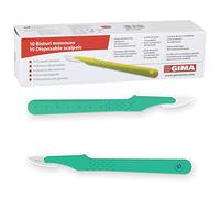 GIMA Bisturi in Acciaio Inox, Manico in ABS, Sterili e Monouso, Premium, Coprilama di Sicurezza, Misura n. 23, 10 Bisturi Singolarmente Confezionati