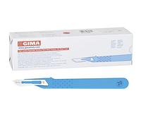 Gima – Bisturi monouso sterili n.15, lama acciaio inox, manico ABS – 10 pz