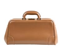 Gima, Borsa Florida in pelle con fondo rigido, tasche interne per riporre comodamente e in maniera ordinata gli strumenti di soccorso, serratura brunita, marrone castagna, 27124