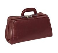 Gima, Borsa Florida in pelle con fondo rigido, tasche interne per riporre comodamente e in maniera ordinata gli strumenti di soccorso, serratura brunita, marrone castagna, 27124