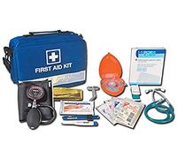 Borsa Primo Soccorso, 31x22x11cm, con sfigmo, stetoscopio, mascherina crp, forbici, steristrip, termometro, laccio emostatico ed altro