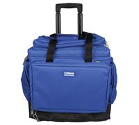 GIMA - Borsa Smart Trolley, in Poliestere Impermeabile, Resistente, Scomparti Regolabili, Tasche Esterne, Divisori Interni, Borsetta Removibile, Fondo in Gomma Impermeabile, Colore Blu, 56x32,5x49 cm