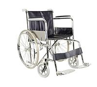 GIMA Carrozzina Pediatrica, sedia a rotelle per bambini, sedura 35cm, tessuto nero, portata massima 100 kg