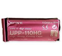 GIMA Carta ecografica Sony UPP-110-HG, Supporto di Stampa Monocromatica in B/N ad Alta Lucidità (tipo V), per Ultrasuoni, Formato A6, Misura 110 mm x 18 m, 10 Rotoli