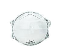 Gima Cup Shape Mascherina Respiratoria FFP3 NR, Monouso, Senza Valvola, con Elastici Dietro la Testa, Design a Coppa, Nasello, Colore Bianco, Certificate DPI Classe III, Scatola da 12 pz