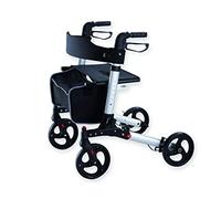 GIMA Deambulatore Stylish pieghevole, con struttura leggera in alluminio, sedile imbottito in nylon con strap up, 43164