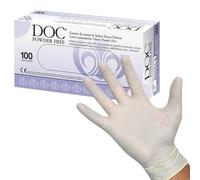 Gima - Doc Powder Free, Guanti in Lattice, Ambidestro, con Orlo senza, Polvere, Media, Confezione 100 Pezzi