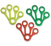 Gima - Esercitatore Dita, Set di 3 Pezzi con Diversi Livelli di Resistenza, Giallo/Leggero, Verde/Medio, Rosso/Forte.
