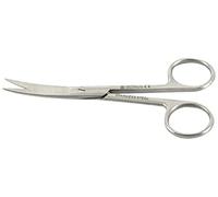 GIMA - Forbici Chirurgiche Curve, Punte Acute, Misura 11.5 cm, in Grigio (Acciaio) Inox