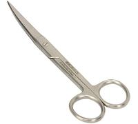 GIMA - Forbici Chirurgiche Curve, Punte Acute, Misura 20 cm, in Acciaio Inox, grigio