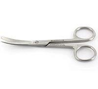 GIMA Forbici Chirurgiche Curve, Punte Alterne, Smussa/Acuta, Misura 20 cm, in Grigio (Acciaio) Inox