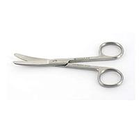 GIMA - Forbici Chirurgiche Curve, Punte Smusse, Misura 16 cm, in Grigio (Acciaio) Inox