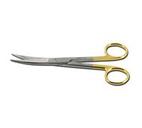 Gima - Forbici Curve, Punte Acute, Misura 14.5 cm, Carburo di Tungsteno e Acciaio Inox, Linea Gold, 1 pezzo