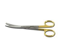 Gima - Forbici Curve, Punte Alterne, Misura 14.5 cm, Carburo di Tungsteno e Acciaio Inox, Linea Gold, 1 pezzo