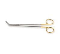 Gima - Forbici Debakey Potts Smith, Misura 19 cm ang. 60°, Carburo di Tungsteno e Acciaio Inox, Linea Gold, 1 pezzo