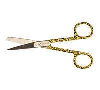 GIMA - Forbici per Infermieri, Dritte Punte Rette/Smusse, in Acciaio Inossidabile, Fantasia Orme, Finitura Satinata, Rivestimento in Polvere, Lunghezza 14 cm, per Uso Professionale
