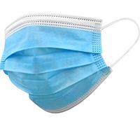 GIMA GISAFE Mascherine Chirurgiche Adulti Filtranti 98% 3 Veli Mascherine Certificate Tipo IIR Con Elastici e Nasello Modellabile, Busta da 10 Pezzi Traspiranti Leggere, Blu (Azzurro)