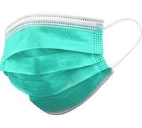 GIMA GISAFE Mascherine Chirurgiche Adulti Filtranti 98% 3 Veli Mascherine Certificate Tipo IIR Elastici e Nasello Modellabile, Scatola 50 Pezzi Traspiranti Leggere, Verde (Chiaro)