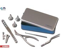 GIMA KIT TROUSSE ORL - IN SCATOLA DI ALLUMINIO - 6 STRUMENTI