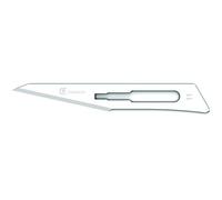 GIMA Lame in Acciaio Inossidabili, Inox, con Punta Arrotondata Standard, Sterili, Monouso, Misura n. 10, 100 Lame Singolarmente Confezionate