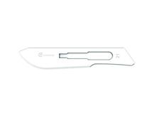 GIMA Lame in Acciaio Inossidabili, Inox, con Punta Arrotondata Standard, Sterili, Monouso, Misura n. 21, 100 Lame Singolarmente Confezionate
