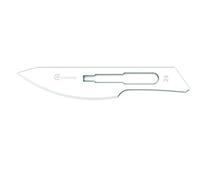 GIMA Lame in Acciaio Inossidabili, Inox, con Punta Arrotondata Standard, Sterili, Monouso, Misura n. 24, 100 Lame Singolarmente Confezionate