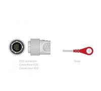 GIMA Lumed 54007 Cavo Paziente Ecg 2.2 M, Snap, Compatibile Cardioline