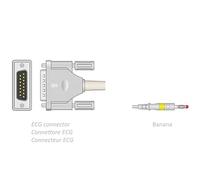 GIMA Lumed 54011 Cavo Paziente Ecg 2.2 M, Banana, Compatibile Shiller