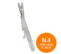 Gima Manico Lame Bisturi in Acciaio Inox Numero 3 o 4 Portalame 10-15 o 20-25