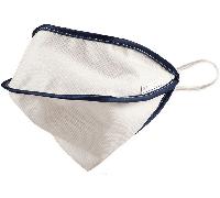 Mycroclean Italia Maschera 2020V3TN, Doppio Strato, Bianca/Bordo Blu, con Nasello, Riutilizzabile e Lavabile, Tipo II, BFE 99.8%, Adulti, Certificata CE, per Sanitari e Sala Operatoria