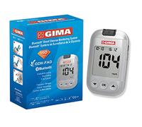 GIMA Misuratore Glicemia Glucometro Kit Completo Per Il Controllo e Il Monitoraggio Del Glucosio Nel Sangue Con 10 Strisce Soluzione Di Controllo 10 Lancette Sterili Penna Pungidito, Bluetooth