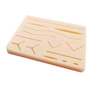 GIMA - Pad per Esercitazione Suture con Rete, Cuscino in Silicone, Simile alla pelle vera, Simulatore per Suture, 3 Strati, 14 Ferite.