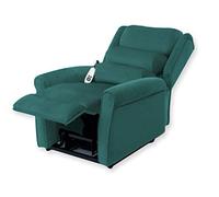 Gima Poltrona Elevabile Ginevra 2 Motori, Elevabile e Reclinabile, Alzapersone, con Telecomando, Colore Verde, con Poggiapiedi Sollevabile Standard, Portata max 150 Kg